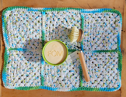 Aqua Dish Soap &  Drying Mat Set